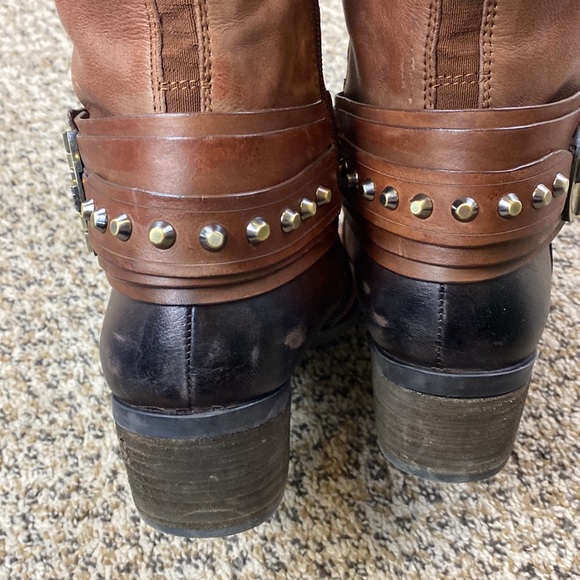 Vince Camuto Beatrix Distressed Leather Riding Boots - Picture 5 of 15